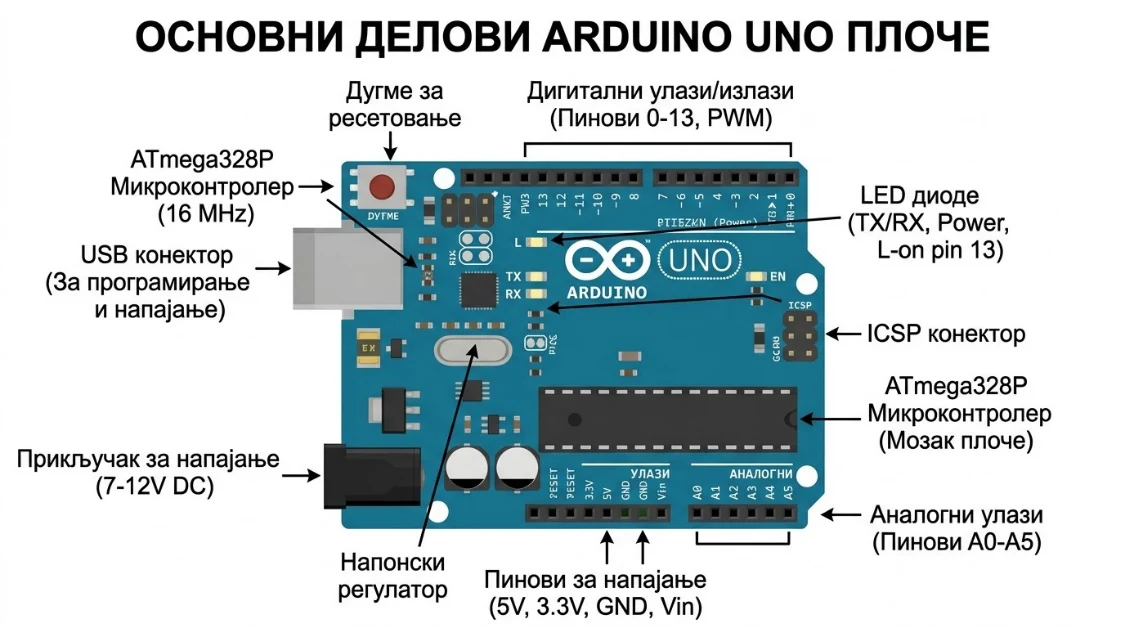 Arduino Uno anatomy