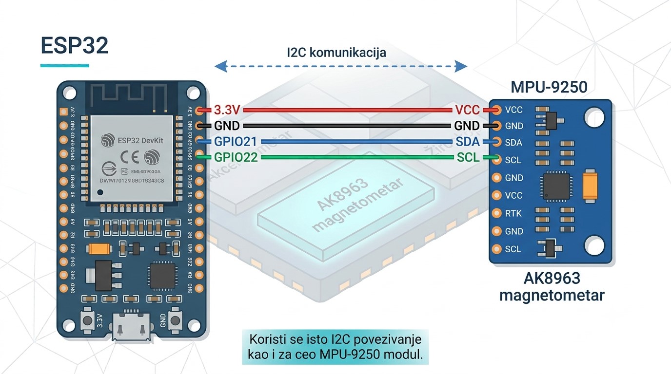 Povezivanje MPU-9250 i ESP32