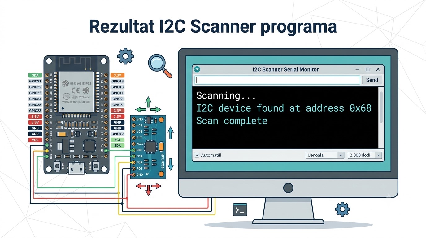 I2C Scanner rezultat