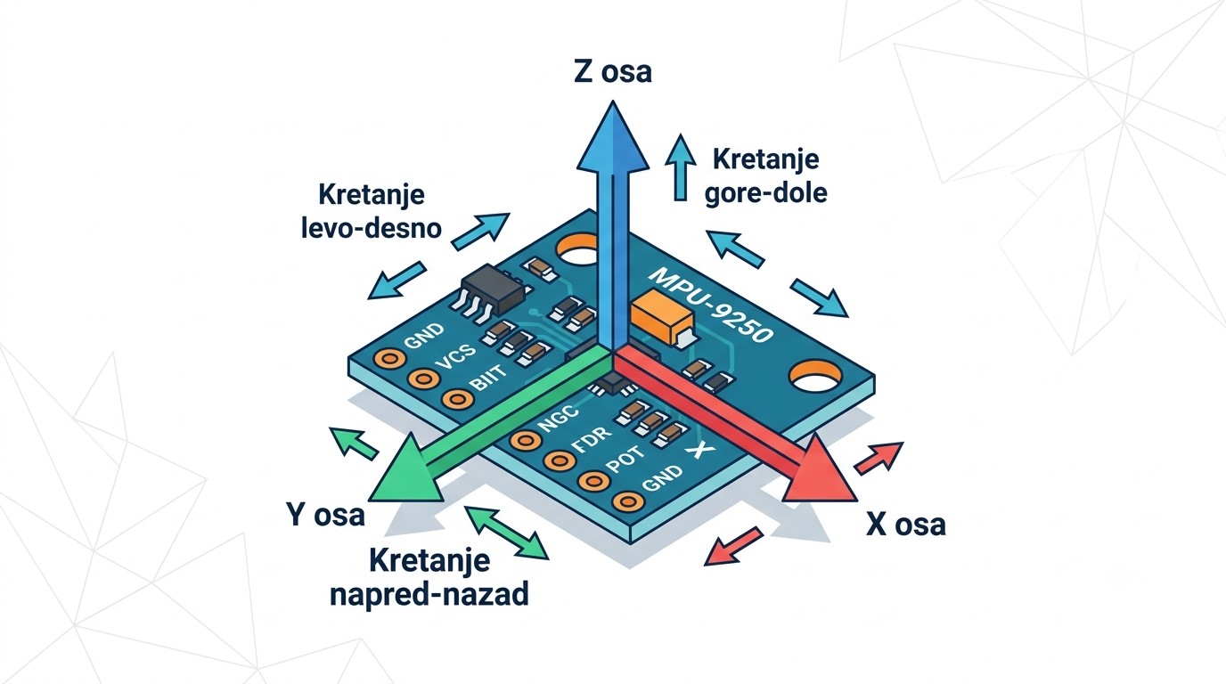 Ose MPU-9250 senzora