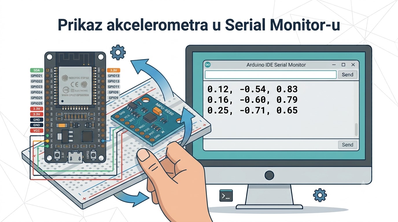 Serial Monitor akcelerometar