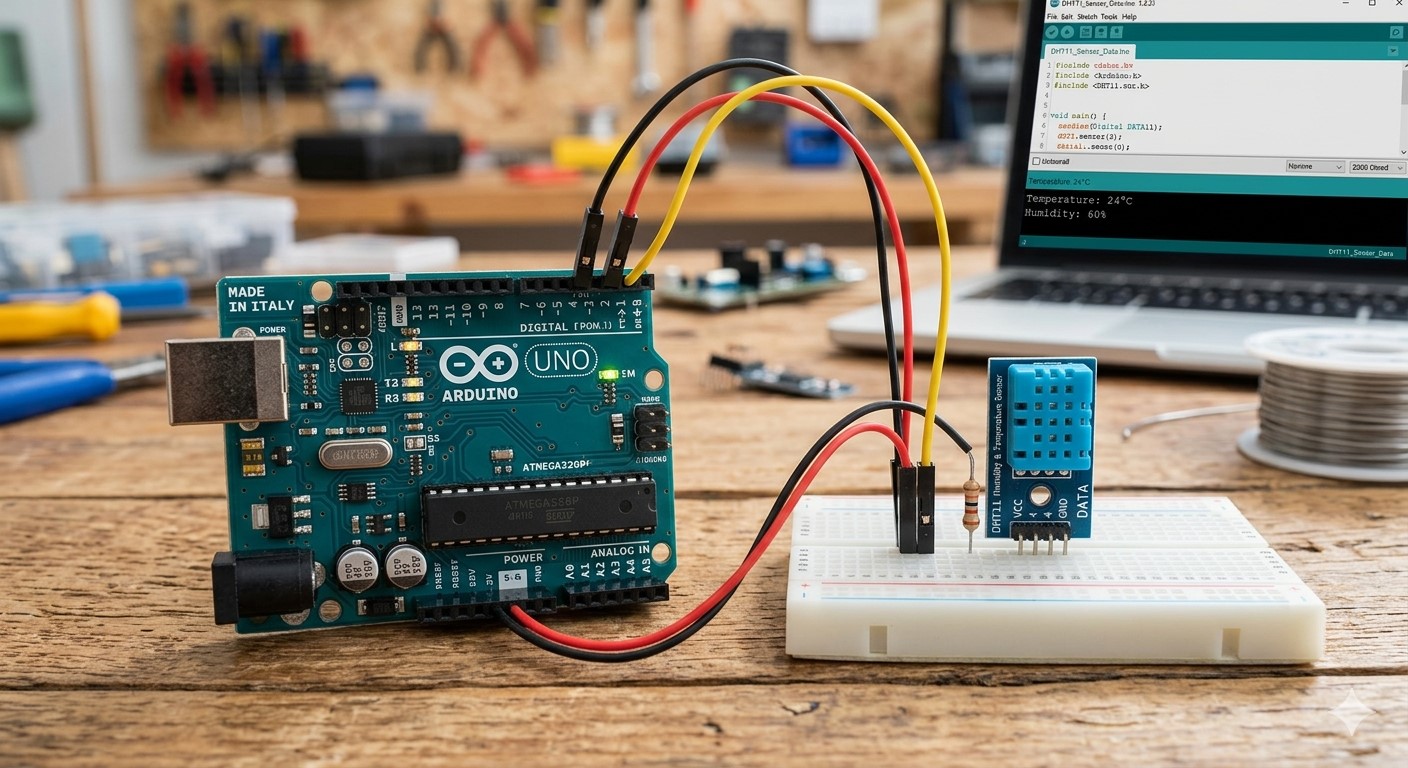 Arduino Uno i DHT11 senzor