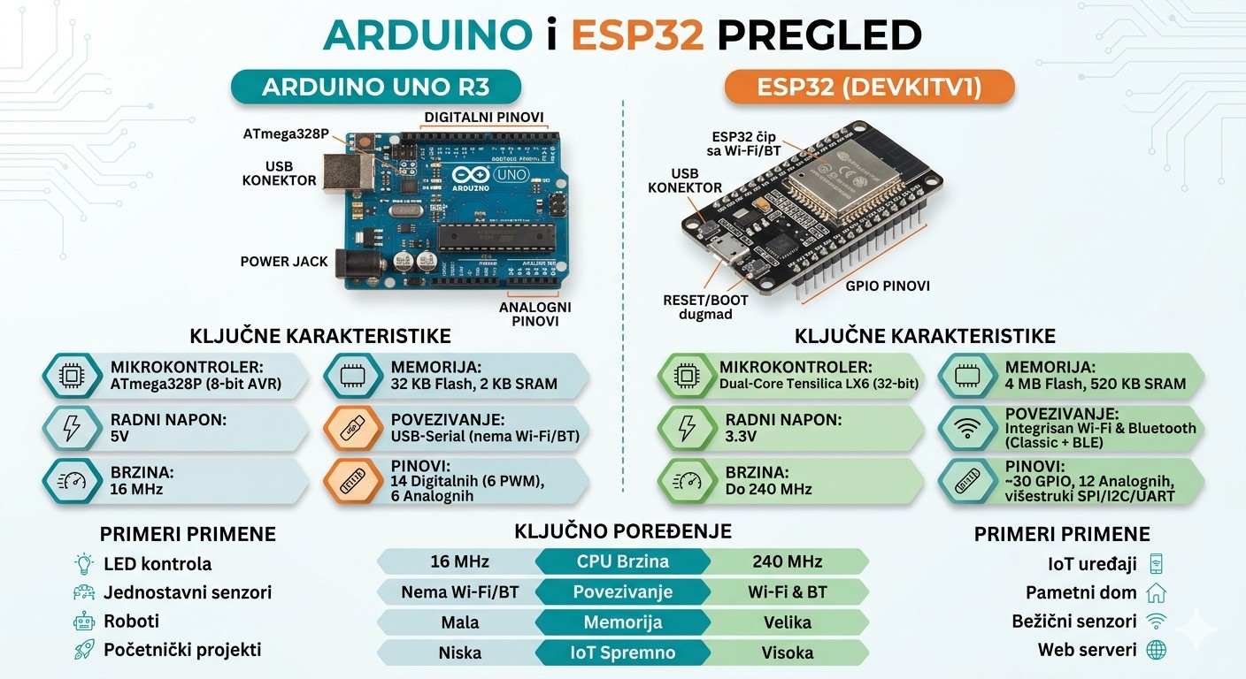 Arduino i ESP32 pregled