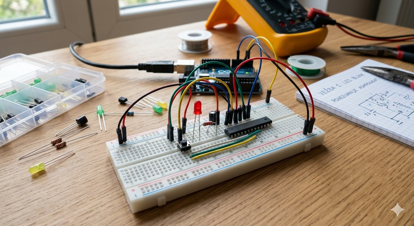 Breadboard povezivanje DHT11 senzora