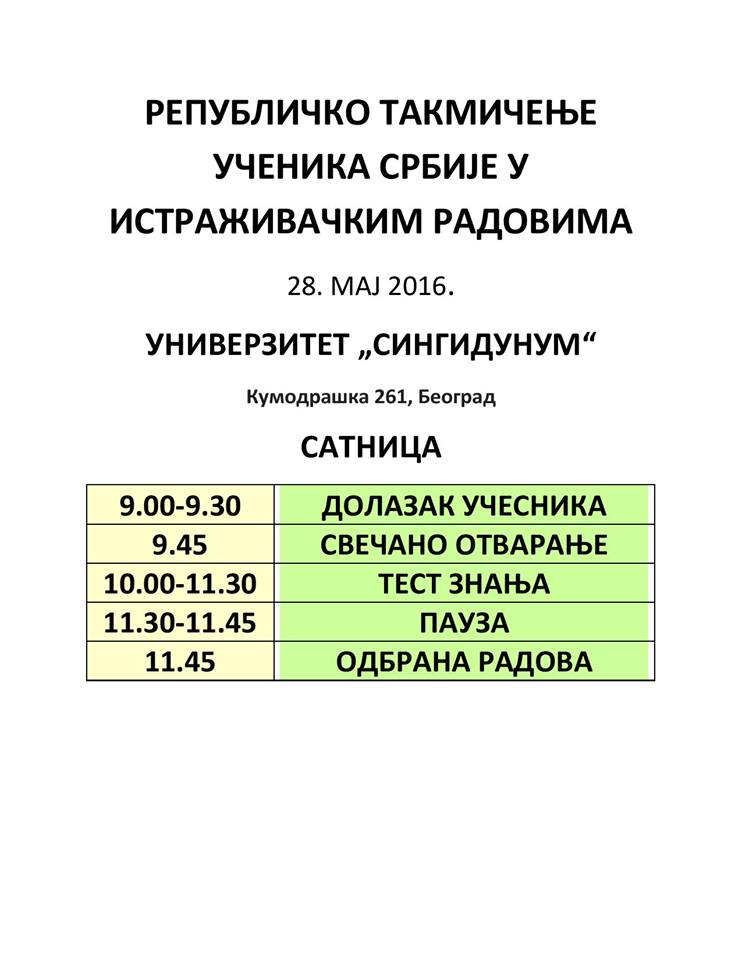 19. Покрајинско такмичење талентованих ученика, по научним дисциплинама